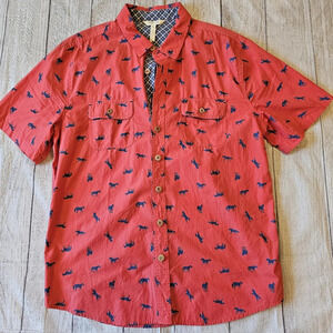 Matilda Jane with Joanna Gaines Men's •Large• High Horse Button Down Shirt Red